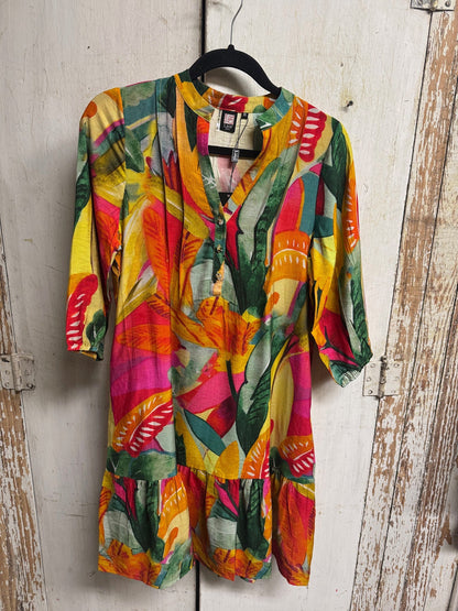 Jungle Bliss Bell Sleeve w/ Pleats Dress By: Lior Paris